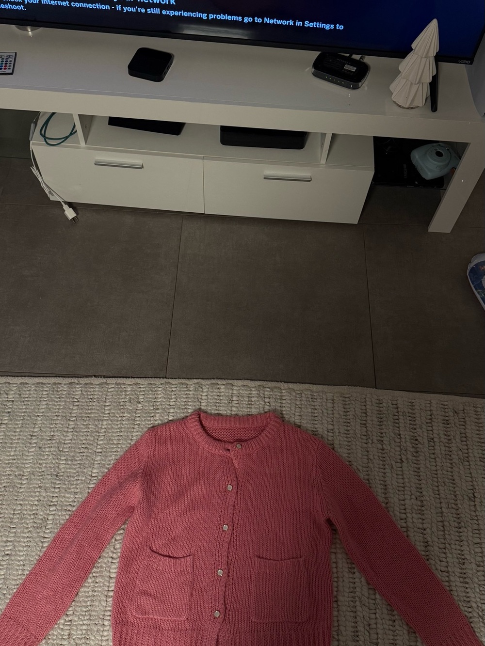 & Other Stories Rose Pink Button-Up Knit Cardigan